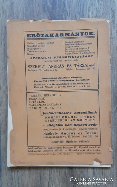 Mezőgazdasági kutatások szakfolyóirat 1928.október