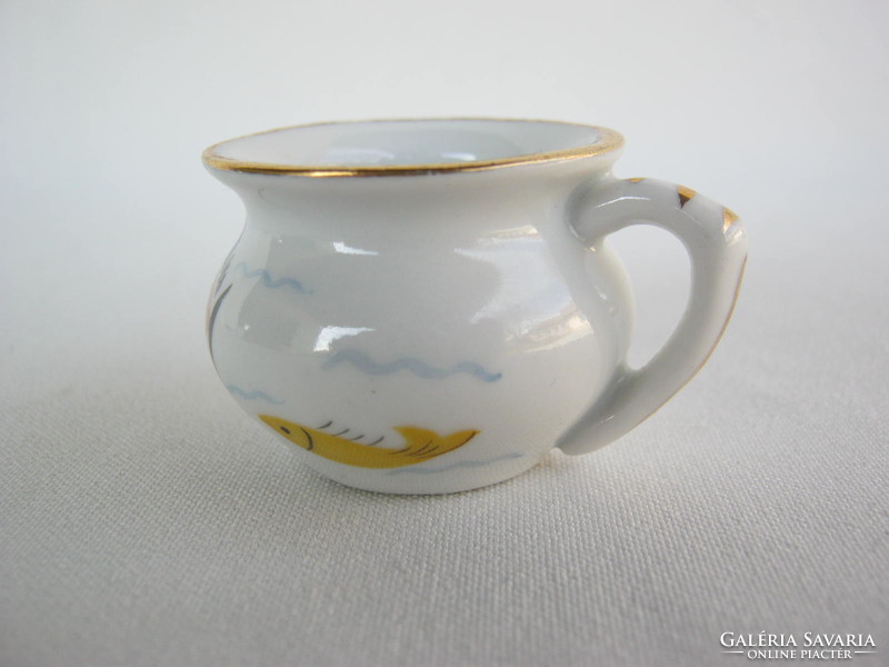 Balaton Remembrance Aquincum porcelain fish mini mug