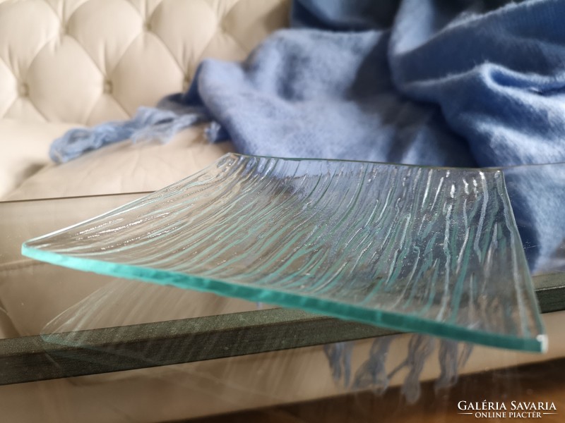 Craftsmanship, turquoise green glass bowl, 14 cm