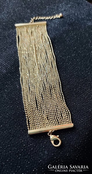 Gold-plated bracelet, elegant, decorative, 15cm, extendable by 5cm