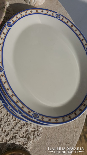 Vastagfalu fajansz - angol - ovális tányérok