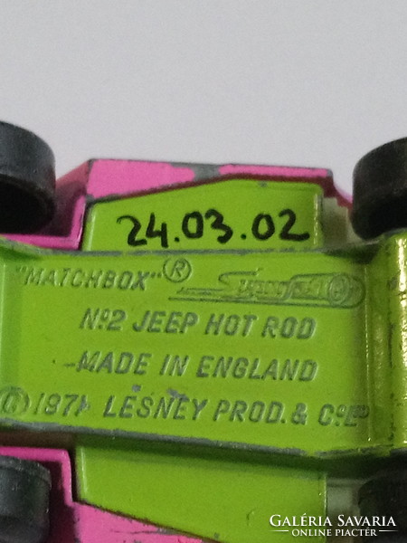 Matchbox jeep Hot Rod 1971. 
