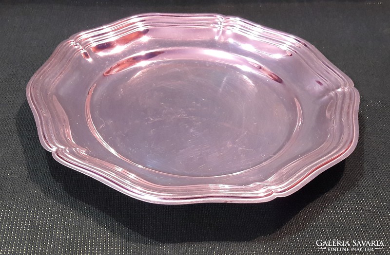 Silver-plated bowl, plate