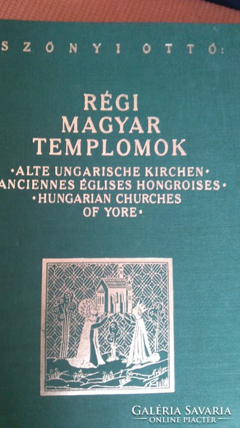 Hungarian churches in Szőnyi Ottó 1931 in four languages! Nice condition!