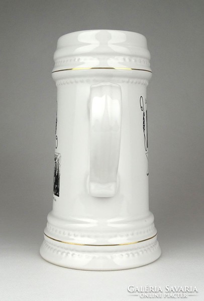 1D762 OMBKE porcelán bányász söröskorsó 20 cm