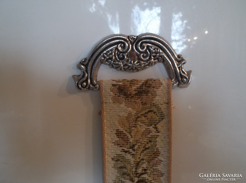 Wall decoration - marked - embossed - thick - pewter - Austrian - 33.5 x 16.5 cm