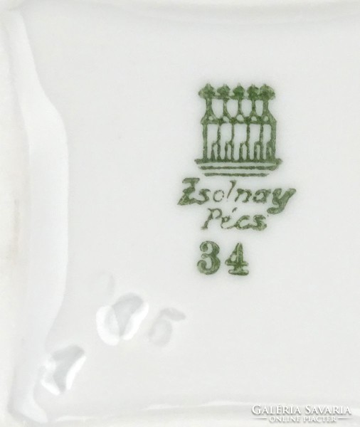 1D807 Régi Pécs címeres Zsolnay porcelán tálka