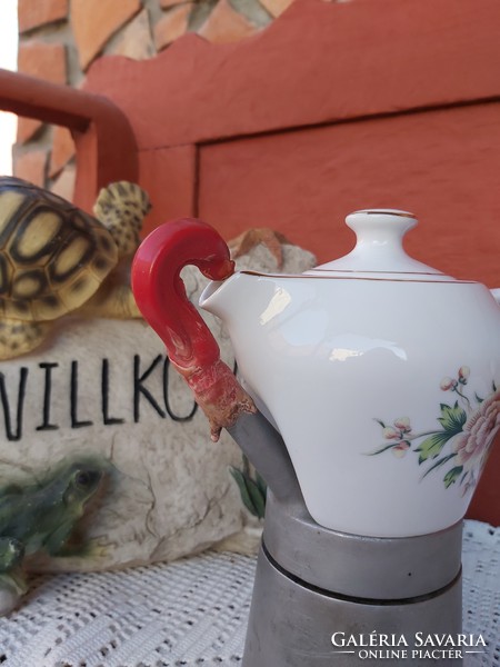 Raven house floral herringbone chirping porcelain coffee maker nostalgia piece peasant decoration