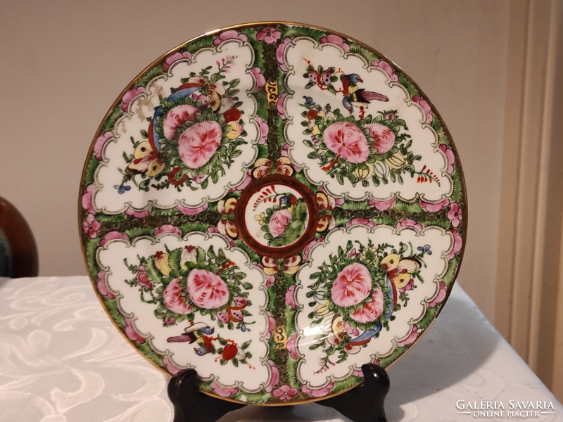 Gyönyörű keleti kézi festett porcelán tàl ,tànyér,gyüjteménybe, dekorációnak vitrin dísz 