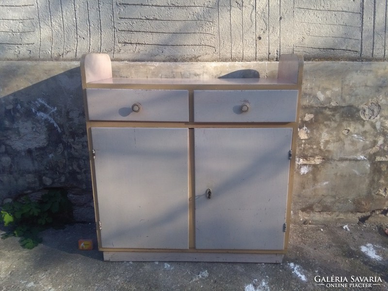 Old cupboard with old drawers and shelves - pine, beech