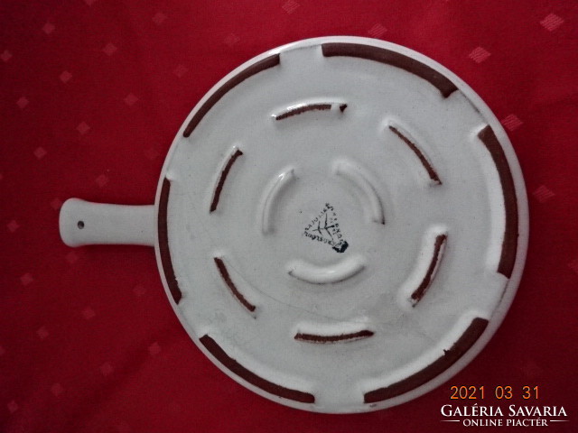 Városlőd porcelain hand-painted pan, diameter 16.5 cm. He has!