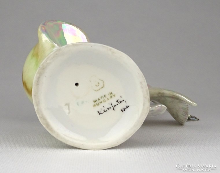 1D823 Régi Drasche porcelán vitorláshal csigával 15 cm