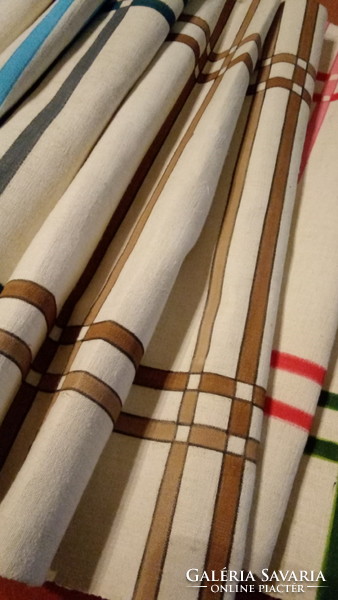 Striped linen tablecloth, kitchen cloth, towel