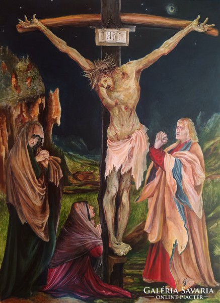 Matthias Grünewald: The Small Crucifixion (festménymásolat)