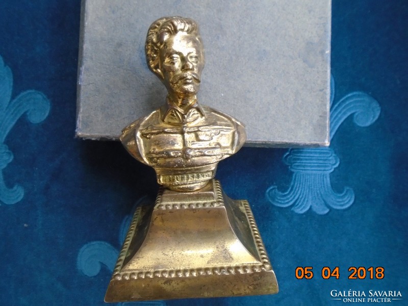 Nordisk Malm Denmark marked, gilded bronze bust 580 g