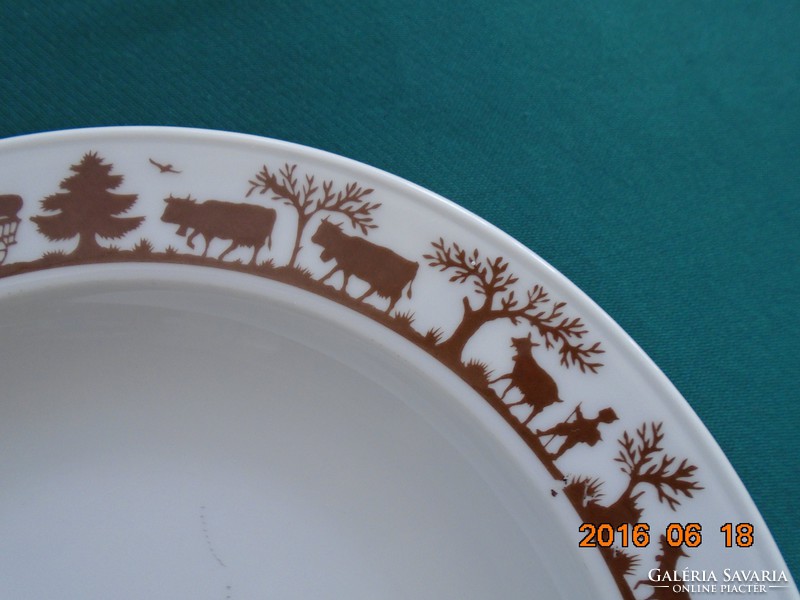 Lucerne, Switzerland, a plate made for the Berndorf restaurant with pictures of alpine life