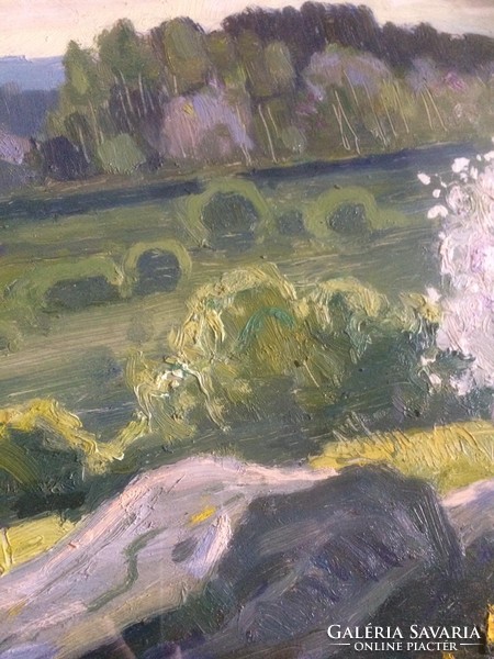 Landscape, oil on wood, 45x56 frame