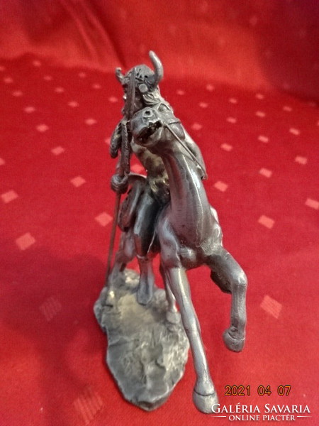 Antique tin equestrian figure, height 10 cm. He has!