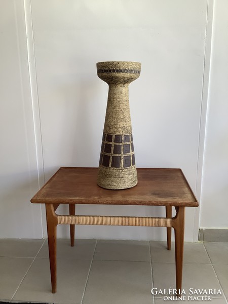 Huge, 52.5 cm samottos design vase / spatial plastic, from the mid-50s. (modern)