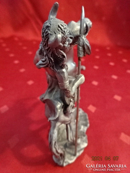 Antique tin equestrian figure, height 10 cm. He has!