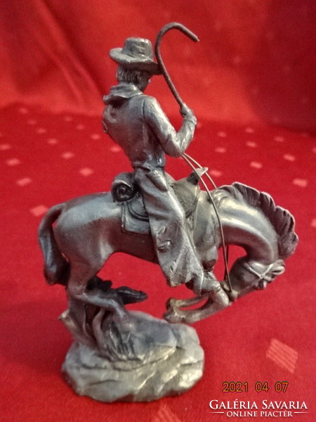 Antique tin equestrian figure, height 9 cm. He has!