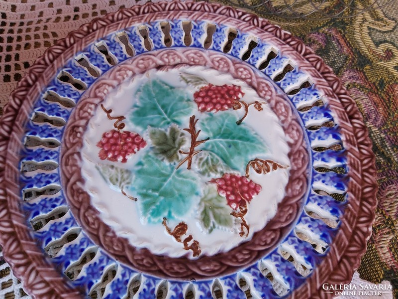 Gyönyörű Villeroy&Boch Schramber tányér, majolika tányér, Gyűjtői, ritka szépség 