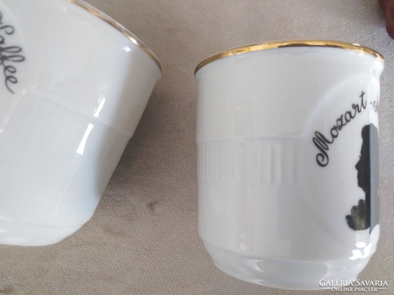 MOZART - MELANGE, hófehér porcelán csészék
