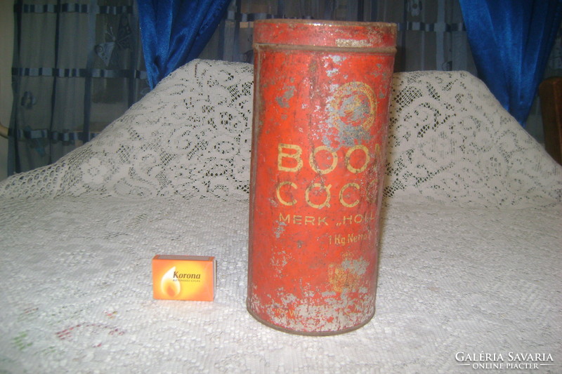 Antique cocoa tin box