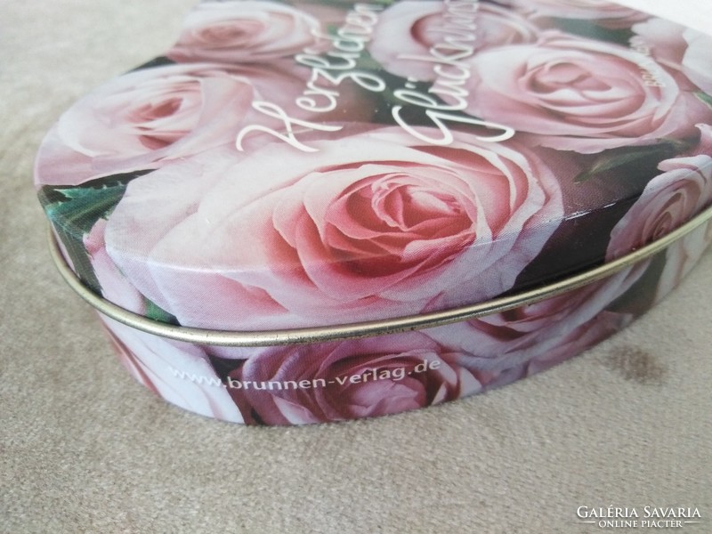 Szappan, rózsás lemez dobozban 