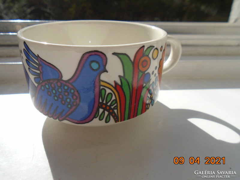 Villeroy&Boch "Acapulco" Vitro porcelán színes galambos virágos teás csésze