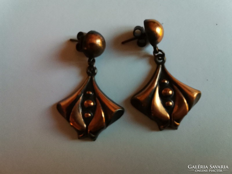 Beautiful bronze colored vintage designer earrings