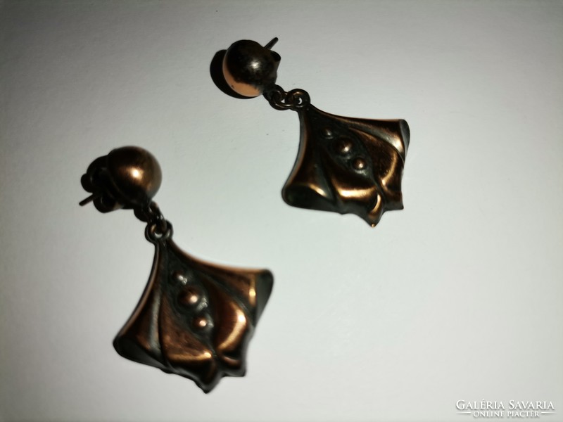 Beautiful bronze colored vintage designer earrings