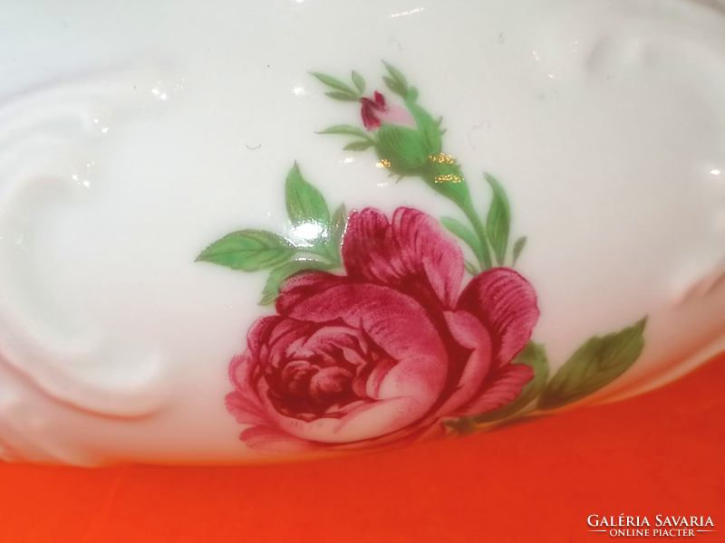 Gyönyörű, rózsás illóolaj párologtató, vagy csokimelegítő porcelán