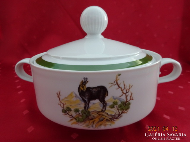 Winterling bavaria quality porcelain soup bowl with mountain goat motif. He has!