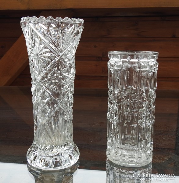 Retro thick cast glass vase