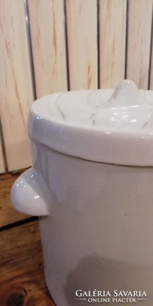 Patikai porcelán tégely, régi gyógyszertári tároló, loft, dekor