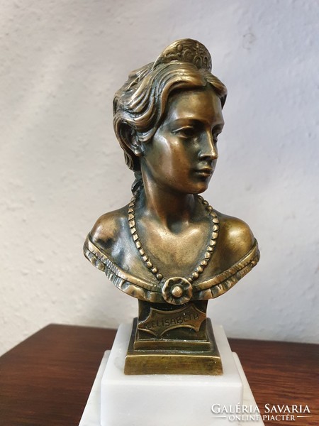 József Ferenc sissy, Empress Elizabeth Wittelsbach, Queen of Hungary bust in a pair