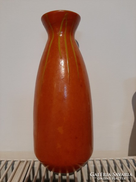 Kerámia narancs színű váza