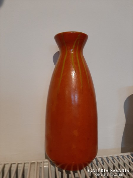 Kerámia narancs színű váza
