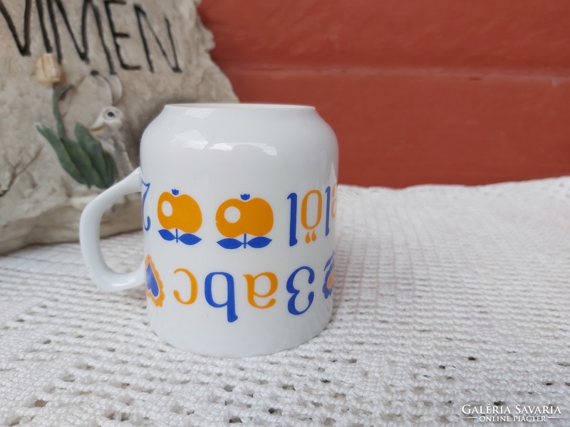 Great Plain porcelain rarer ovis preschool alphabet mug beautiful collector nostalgia piece