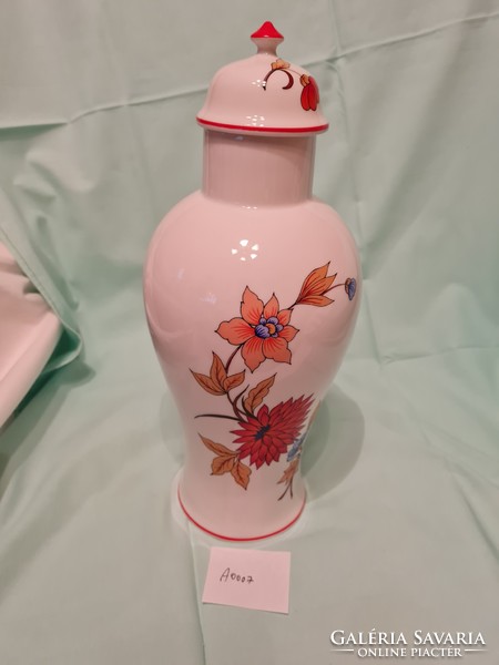 Hollóházi kupakos váza
