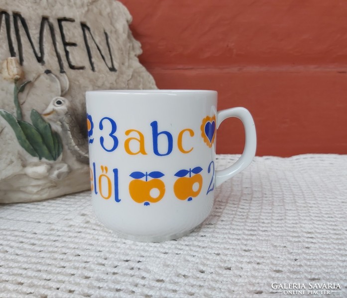 Great Plain porcelain rarer ovis preschool alphabet mug beautiful collector nostalgia piece