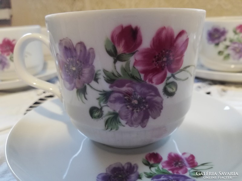 Old porcelain kahla East German small flower floral sets for sale 12pcs!