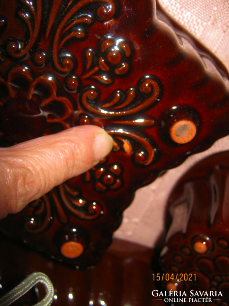 Retro glazed ceramic baking forms