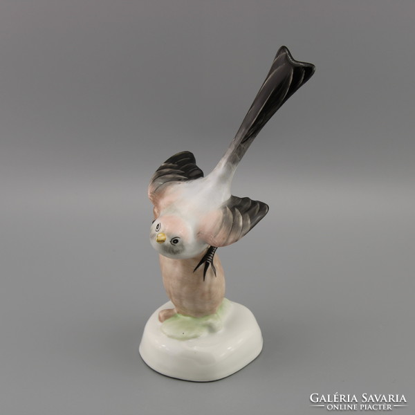 Madár porcelán figura, Vintage Aquincum figura