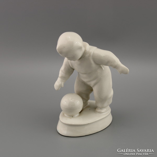 Porcelán figura, focisták, sportművészet