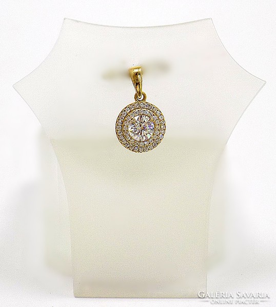 Gold pendant with stones (zal-au86197)