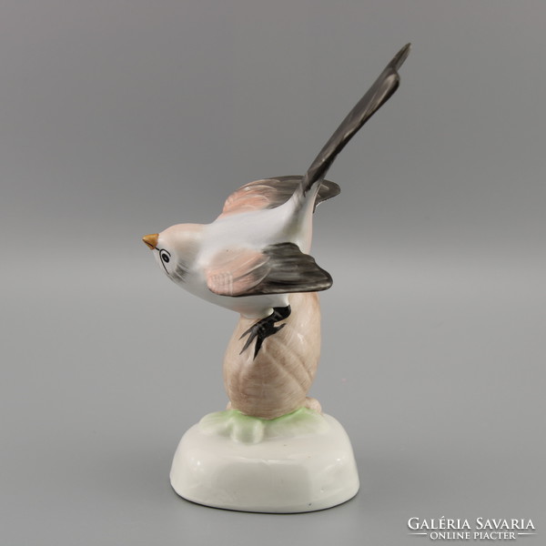 Madár porcelán figura, Vintage figura Aquincum