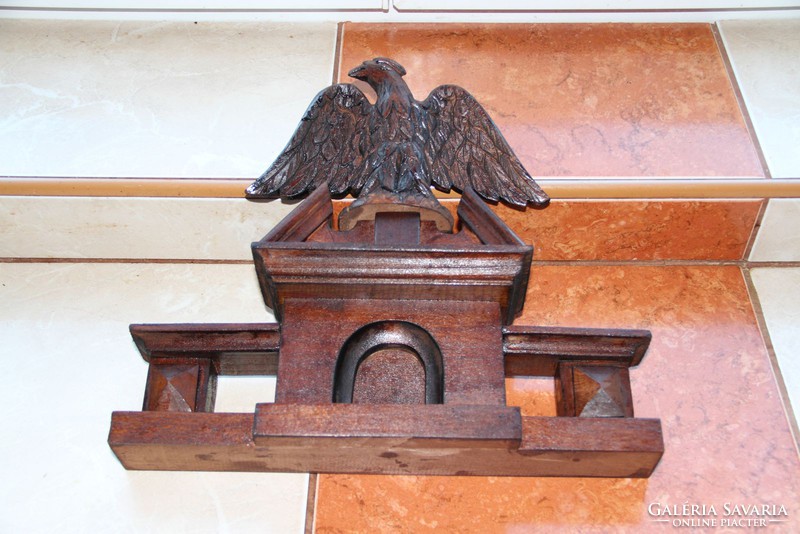 Tin German eagle carved wall clock tower ornament, roof ornament 9.