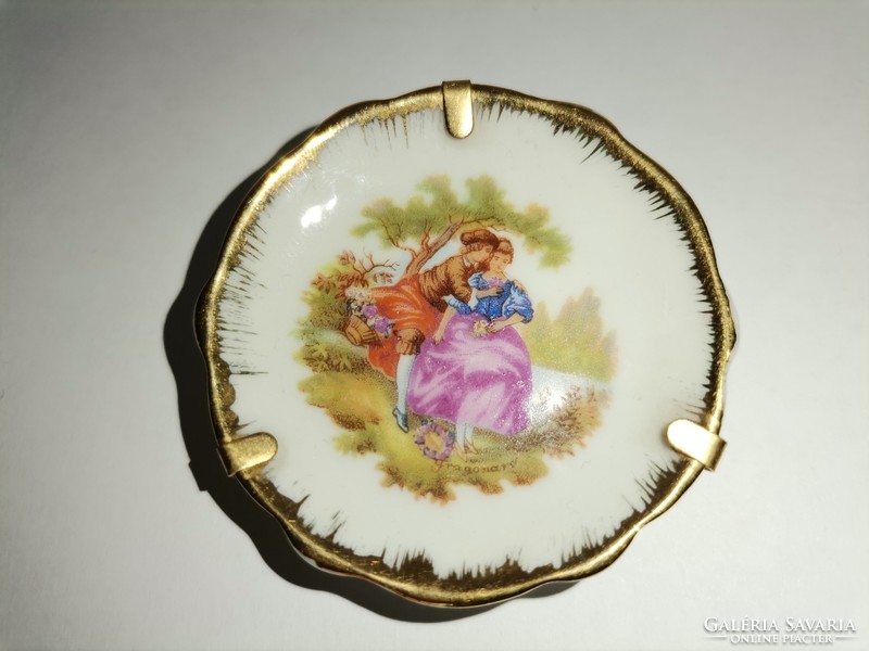 Beautiful original limoges porcelain mini plate decorative plate life picture genre scene
